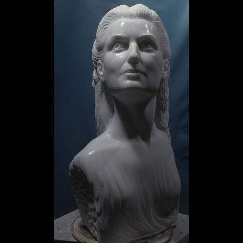 BUSTE D'ANGELA- MARBRE DE CARRARE - DE FAYKOD