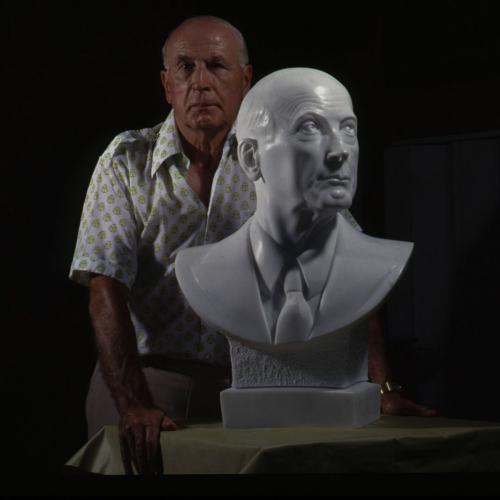 BUSTE DE PIERRE-CHRISTIAN TAITTINGER -MARBRE DE CARRARE -  DE FAYKOD